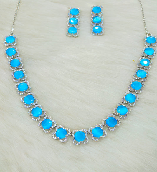 925 Sterling Silver Blue Lagoon Glamour Necklace for Women