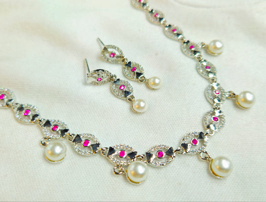 925 Sterling Silver Pink Luxe Pearl Necklace for Women