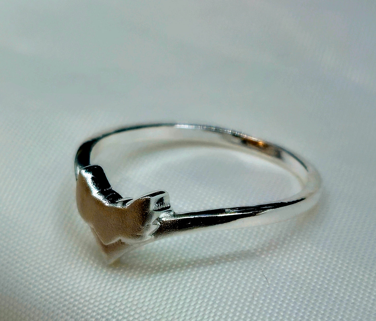 Silver Fox Head Ring