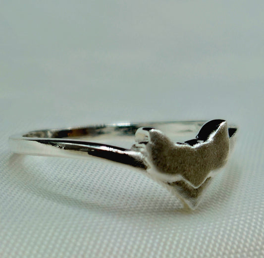 925 Sterling Silver Sculpted Fox Head Ring for Men