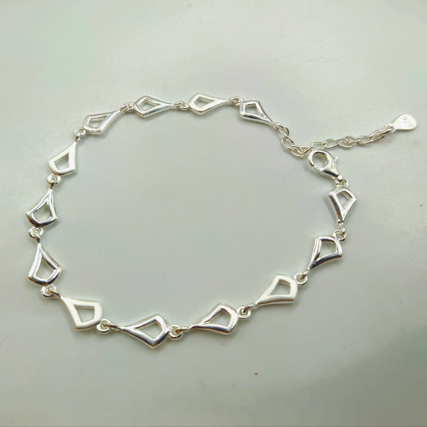 Silver Diamond Link Bracelet
