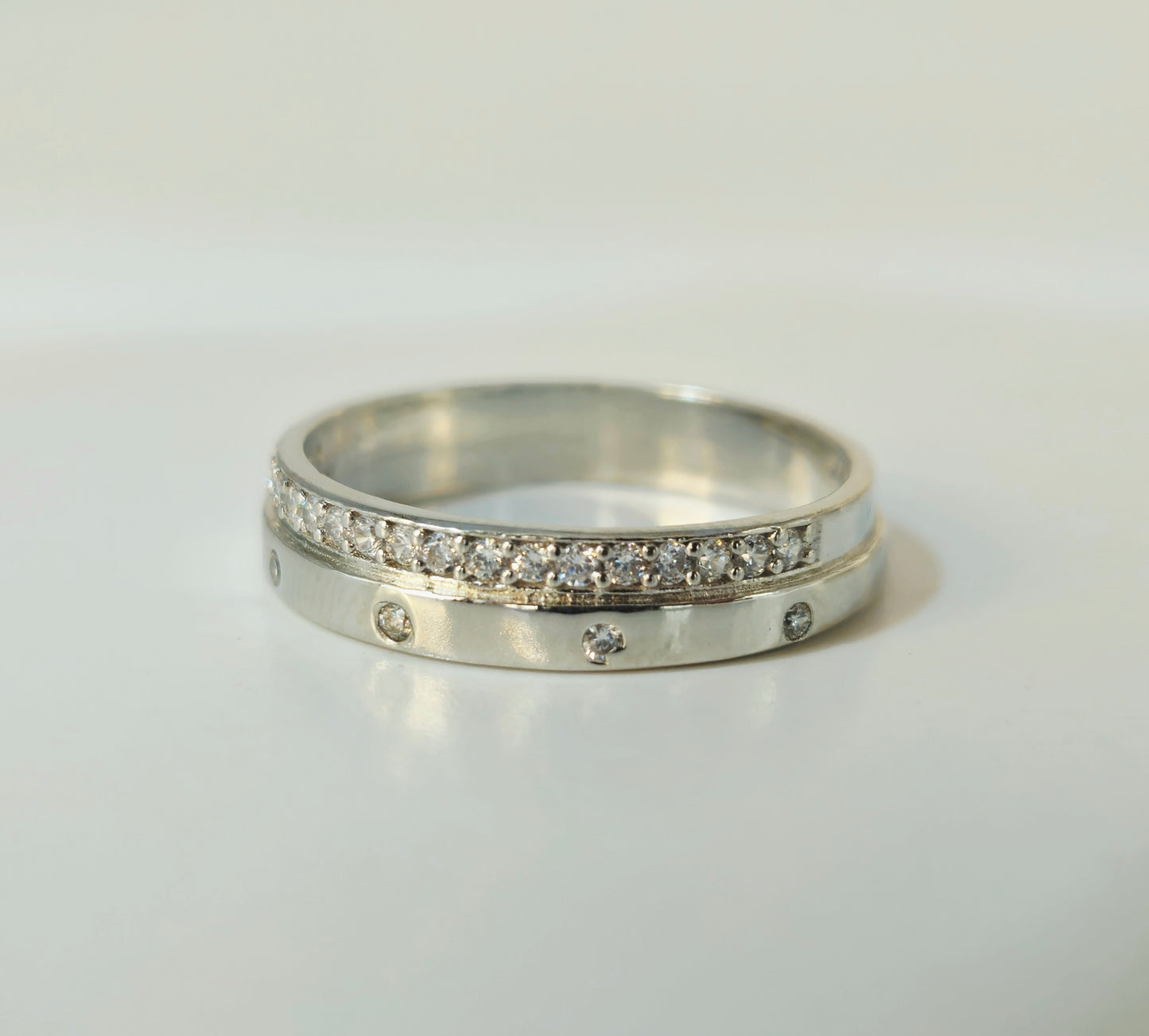 925 Sterling Silver Celestial Orbit Couple's Rings for Him & Her