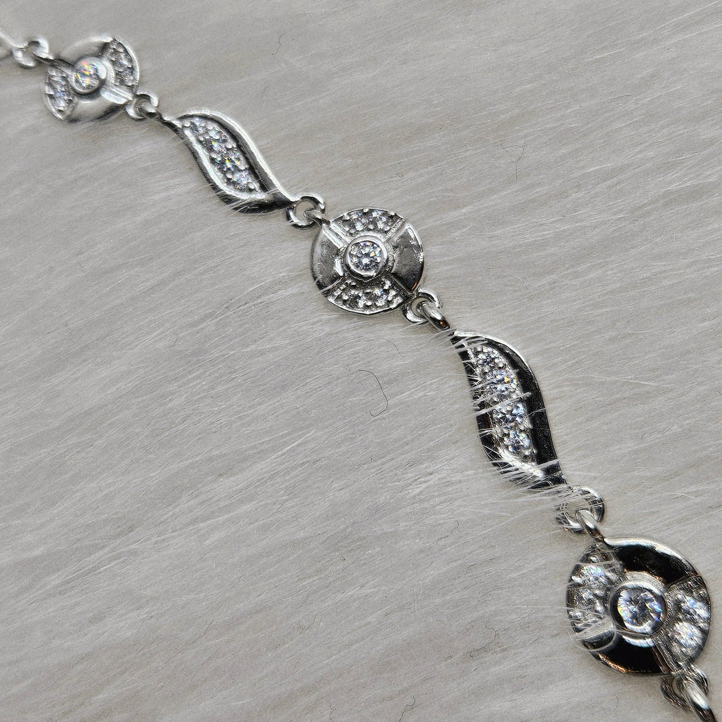 Enchanted Silver Zircon Bracelet