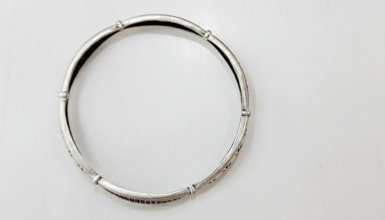 925 Sterling Silver Purple Pave Bangle for Women | Luxury Gift