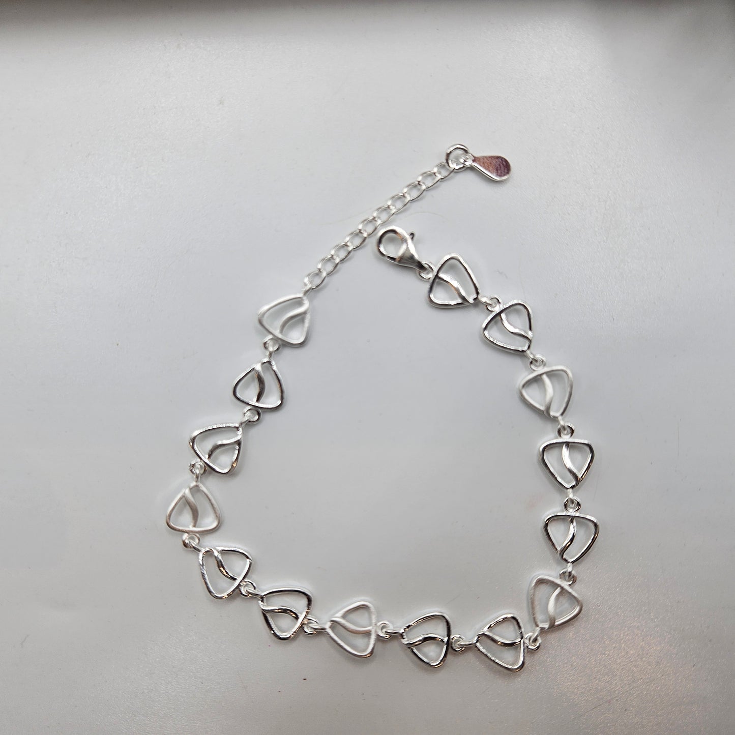 Silver Triangle Link Bracelet