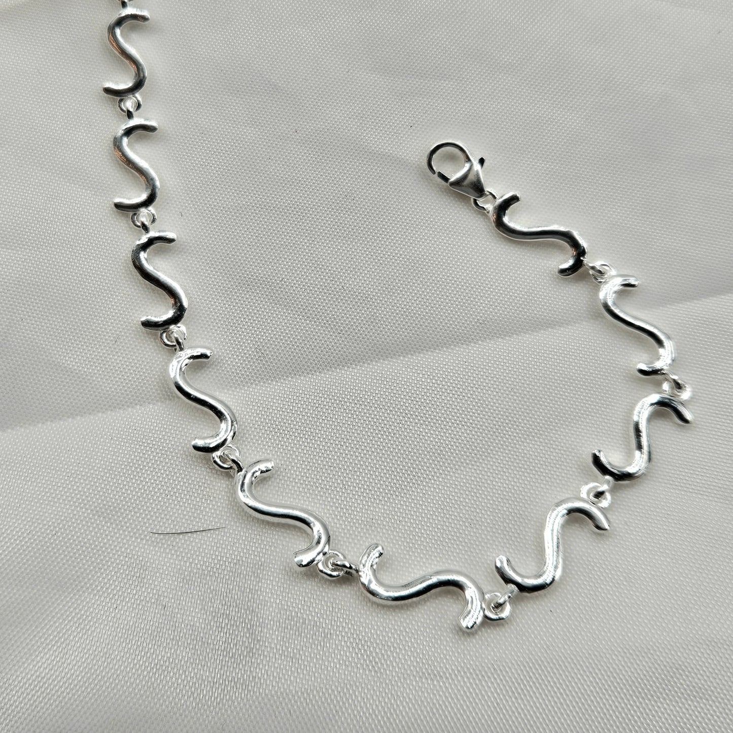Silver S Type Link Bracelet