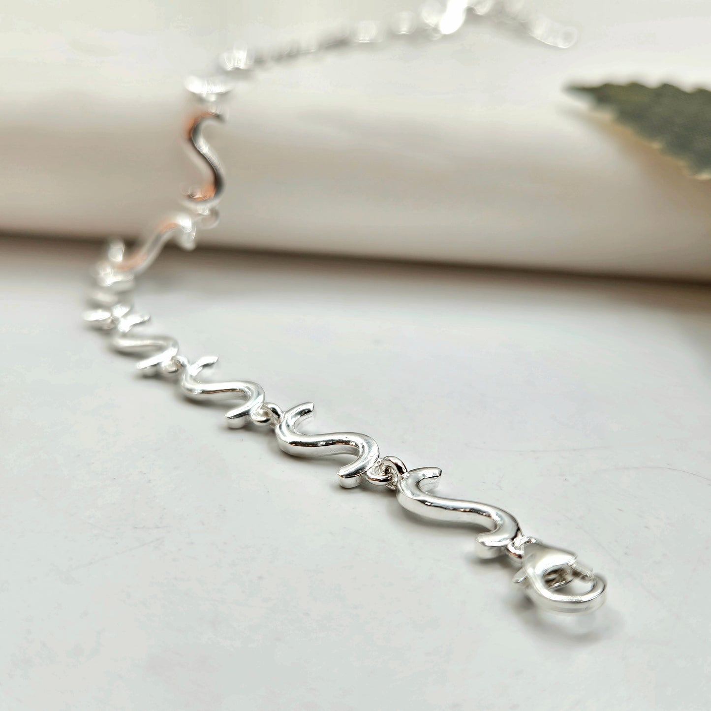 925 Sterling Silver S Type Link Bracelet for Women