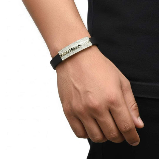 925 Sterling Silver Audi-Inspired Elastic Bracelet for Men