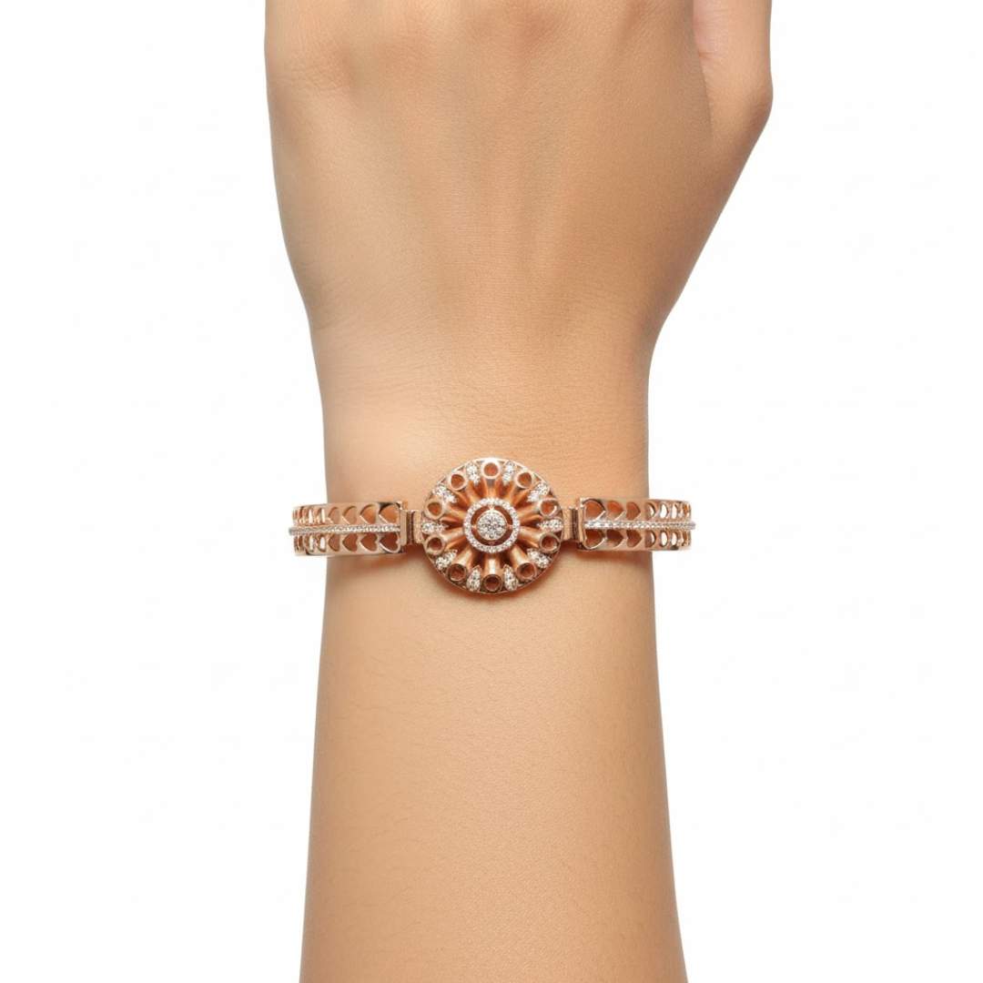 925 Sterling Silver Twin Heart Bracelet for Women | Romantic Gift