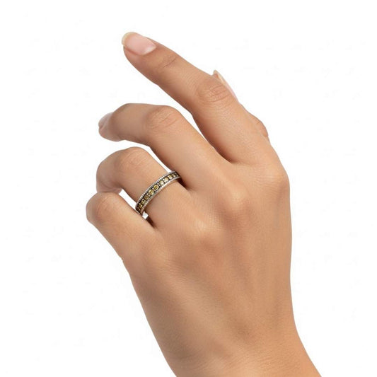 925 Sterling Silver Art Deco Marcasite Stacking Ring for Women