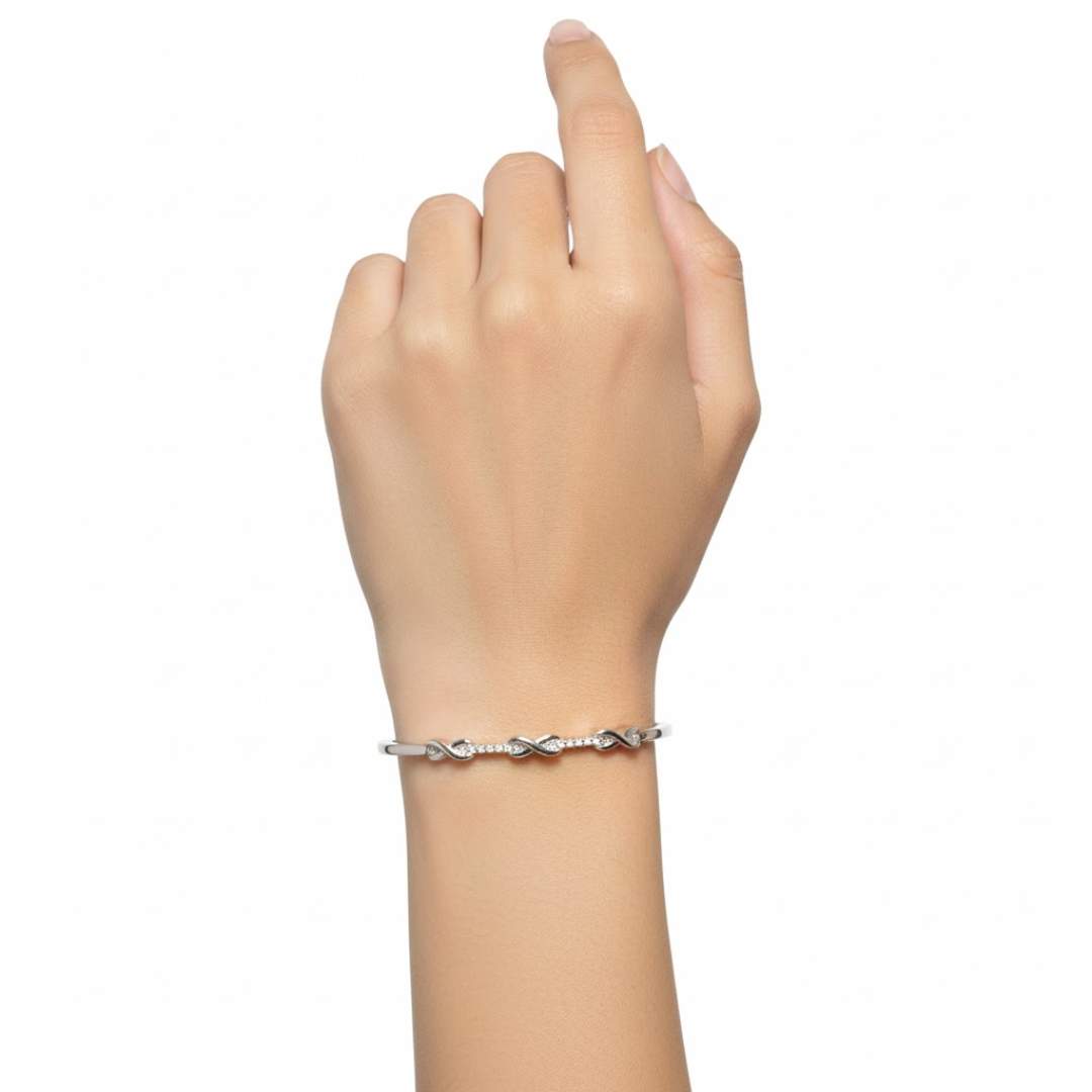 925 Sterling Silver Intertwined Bracelet for Women