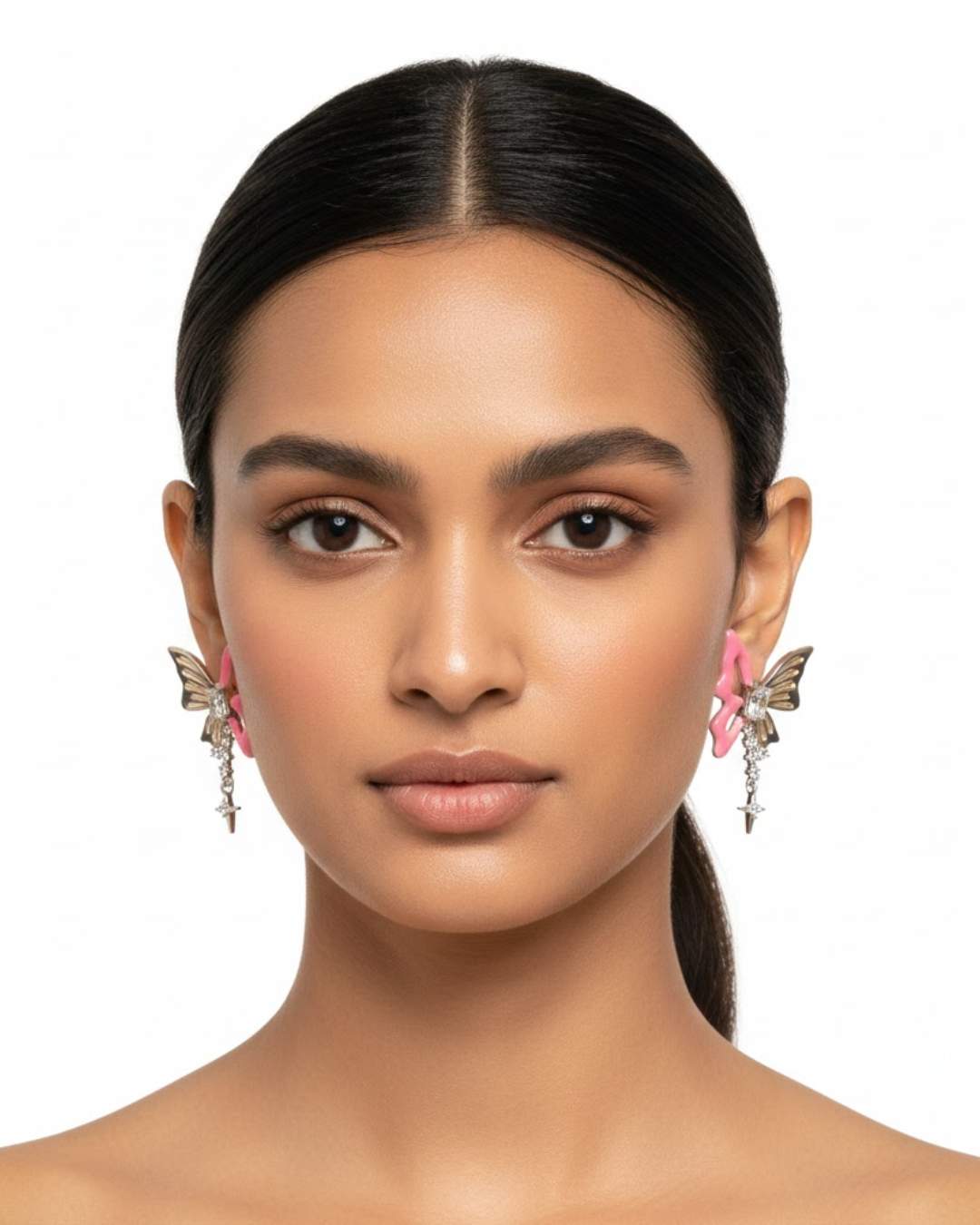 925 Sterling Silver Butterfly Drop Earrings for Women