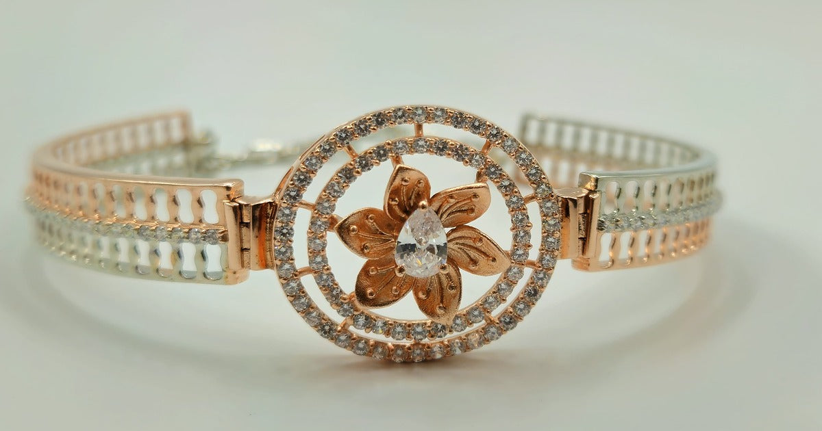Blossom Halo Silver Bracelet