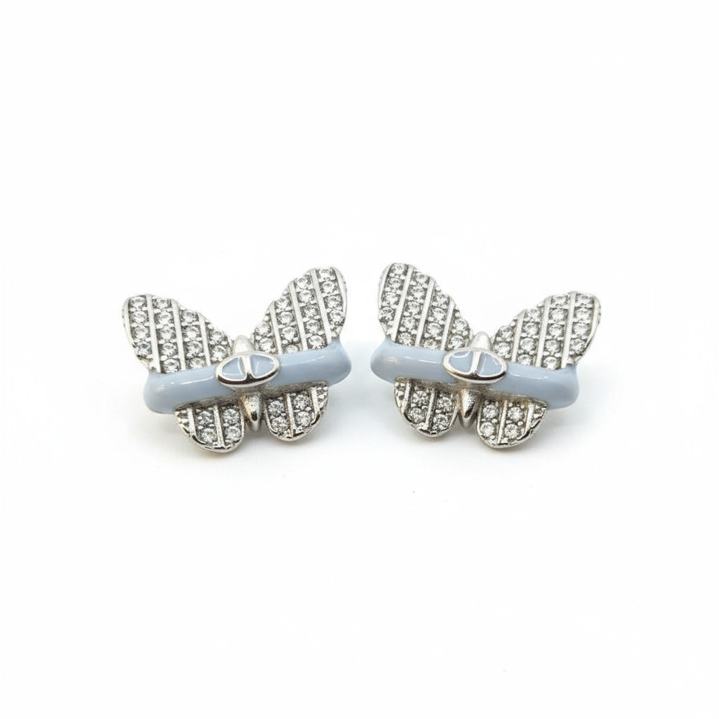 Silver Butterfly Bliss Studs