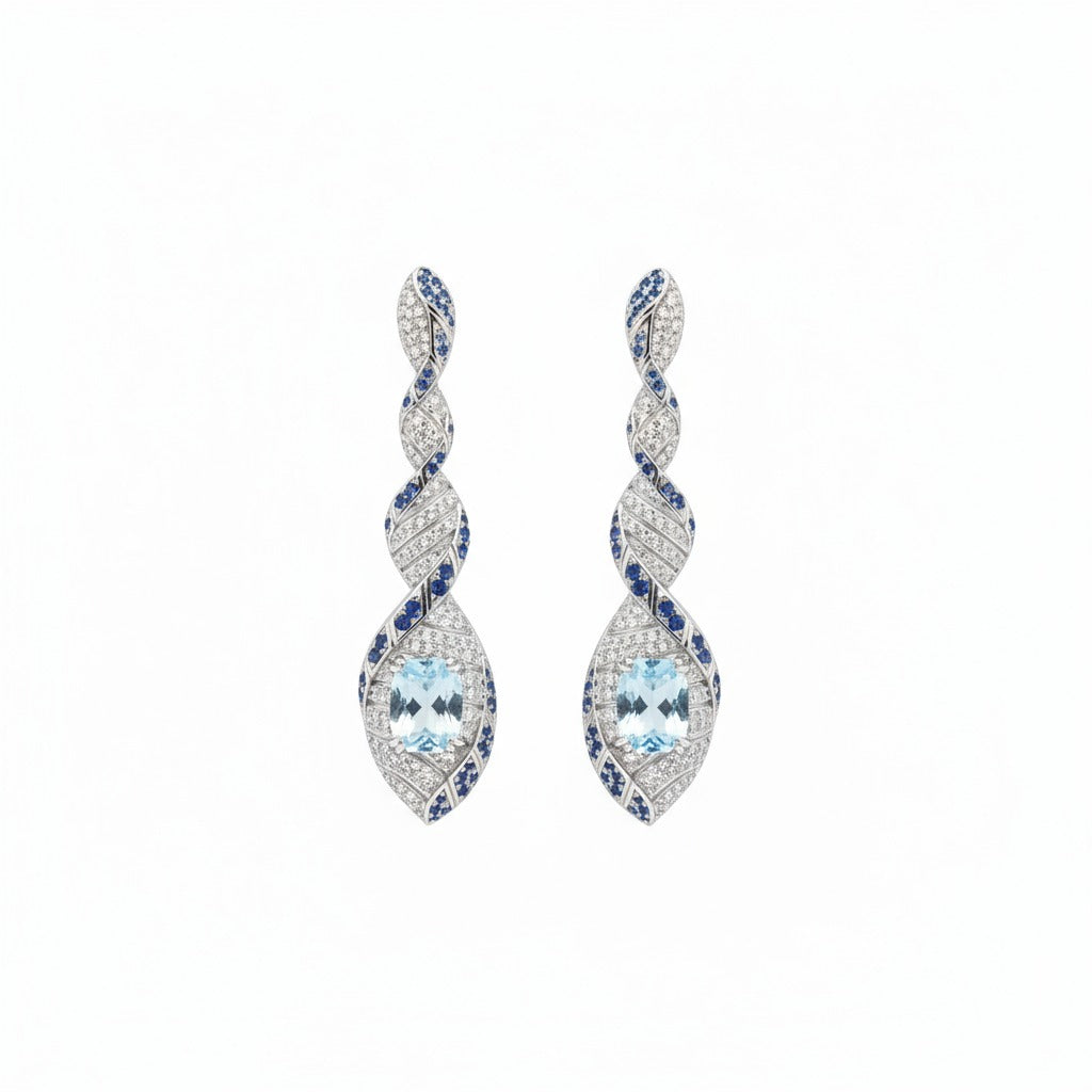 Twisted Radiance Dangle Earrings