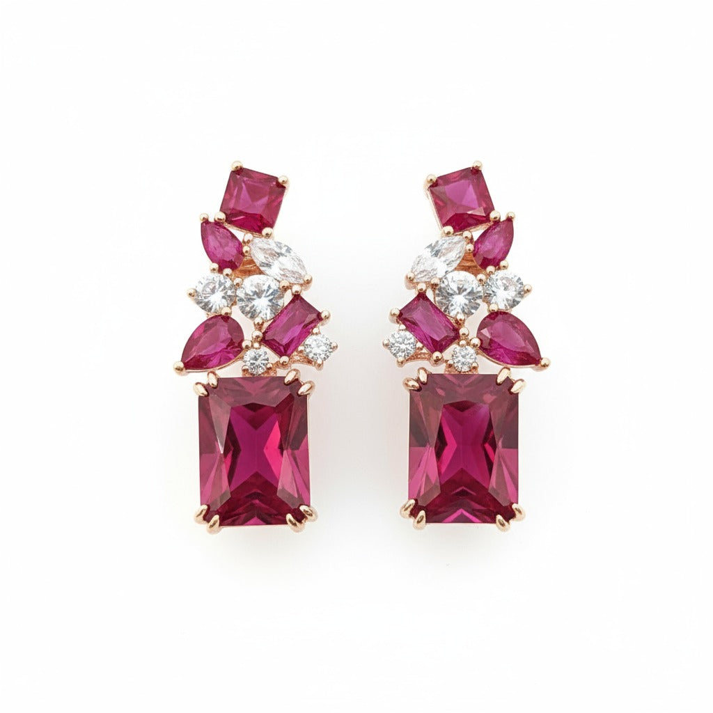 925 Sterling Silver Azure Symphony Multigem Earrings for Women