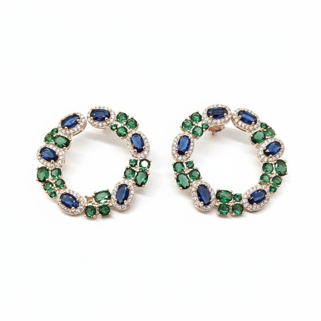 925 Sterling Silver Rose Radiance Hoop Earrings for Women Gift