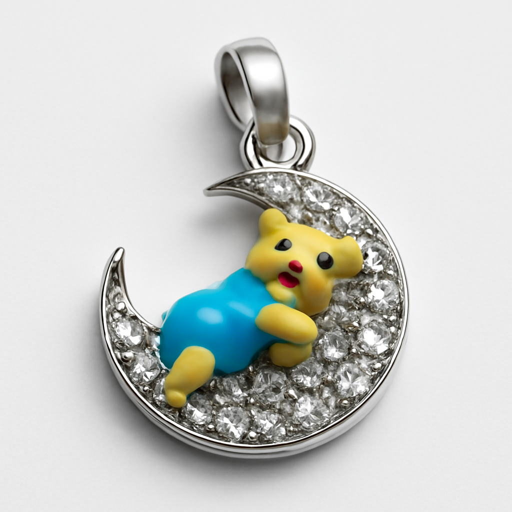 Dreamy Moon Bear Pendant