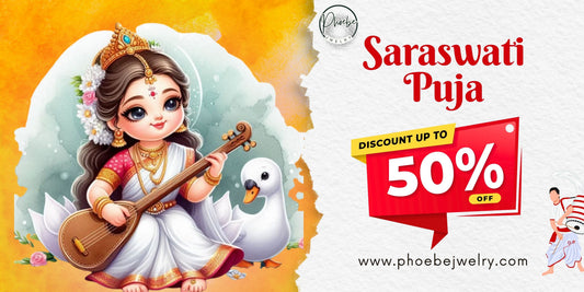 925 Silver Rose Gold Earrings for Vasant Panchami and Saraswati Puja