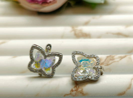 Butterfly Pearl Stud Earrings