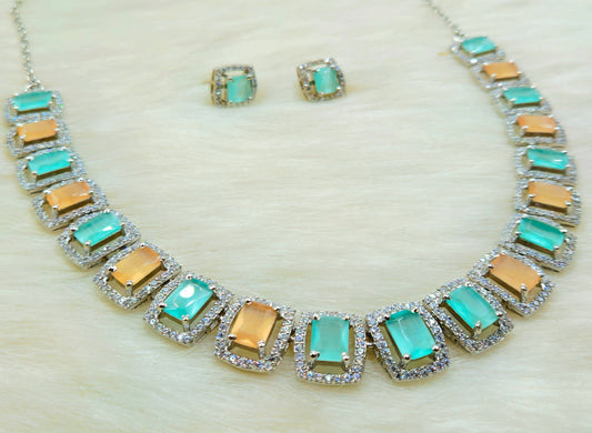 Aqua Peach Elegance