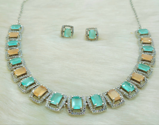Aqua Peach Elegance
