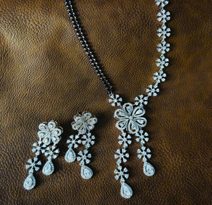 Blossom Cascade Silver Necklace