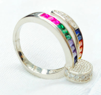 Rainbow Serpent Coil Ring