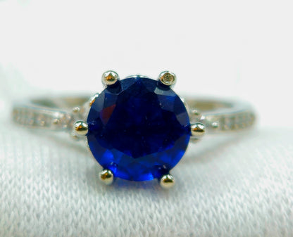 Royal Blue Sapphire Solitaire Ring
