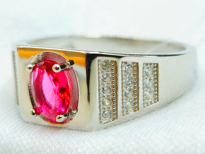 The Gentleman's Fuchsia Signet Ring