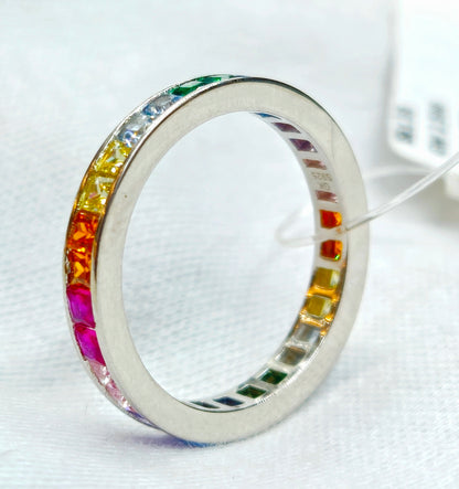 Rainbow Princess Eternity Ring