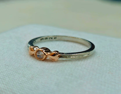 Sterling silver Ring with a heart-accented design