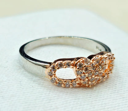 Heart-Shaped Pave Ring