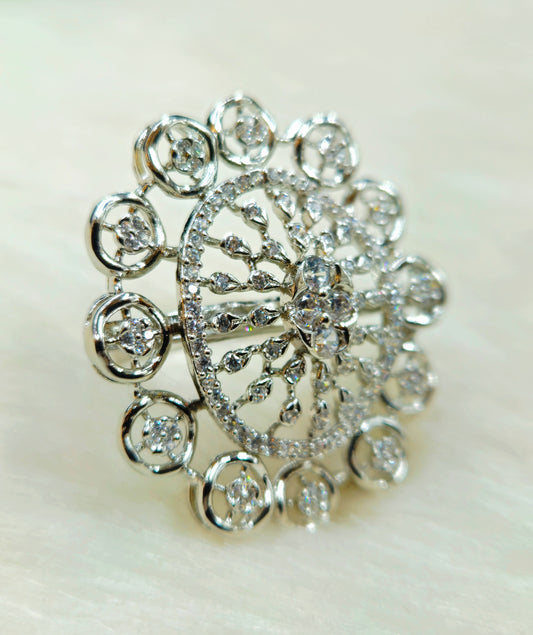 Floral Halo Design Ring