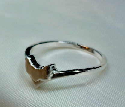 Silver Fox Head Ring