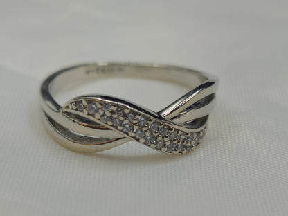 Silver Infinity Twist Ring