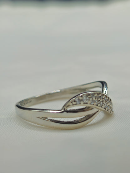 Silver Infinity Twist Ring