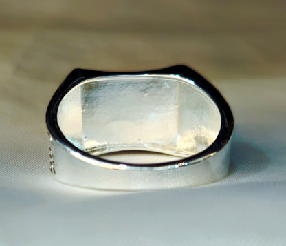 Silver Medusa Head Signet Ring