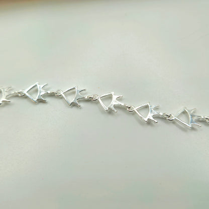 925 Sterling Silver Crown Motif Link Bracelet for Women | Elegant Gift
