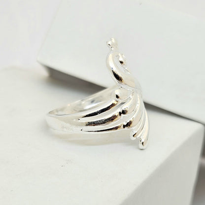 Beautiful Peacock Signet Ring