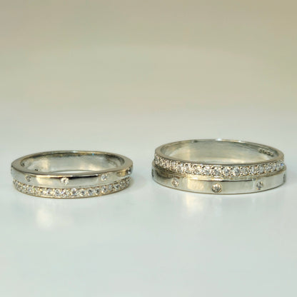 Celestial Orbit Silver Couple's Rings