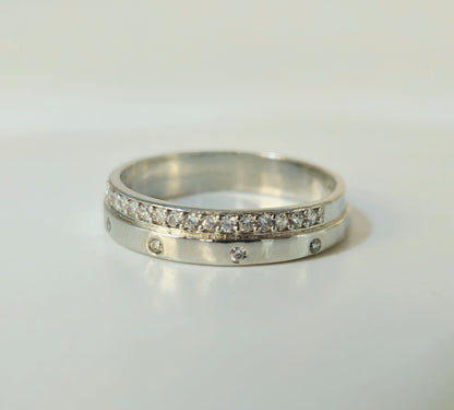 Celestial Orbit Silver Couple's Rings