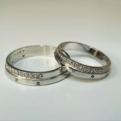Celestial Orbit Silver Couple's Rings