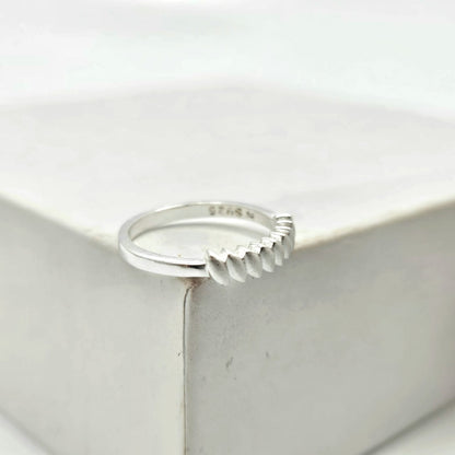 Chevron Pattern Silver Ring