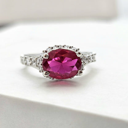 925 Sterling Silver Cocktail Ring for Women | Colorful Stone Design