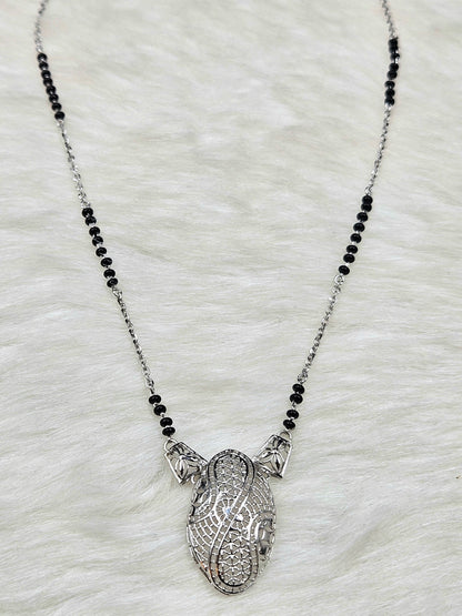 Contemporary Sterling Silver Filigree Mangalsutra