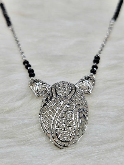 Contemporary Sterling Silver Filigree Mangalsutra