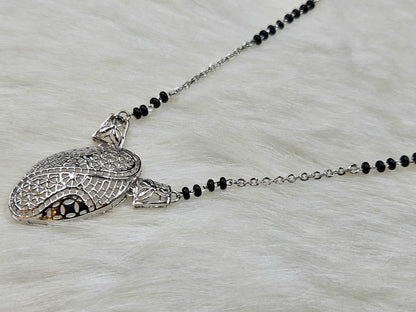 Contemporary Sterling Silver Filigree Mangalsutra