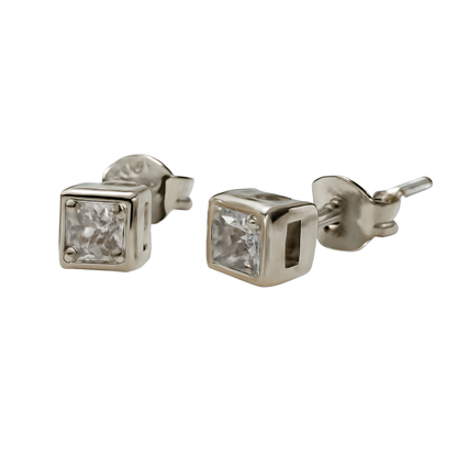 Crystal Cube Studs