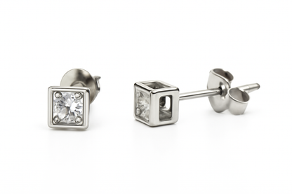 Crystal Cube Studs
